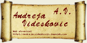 Andreja Videsković vizit kartica